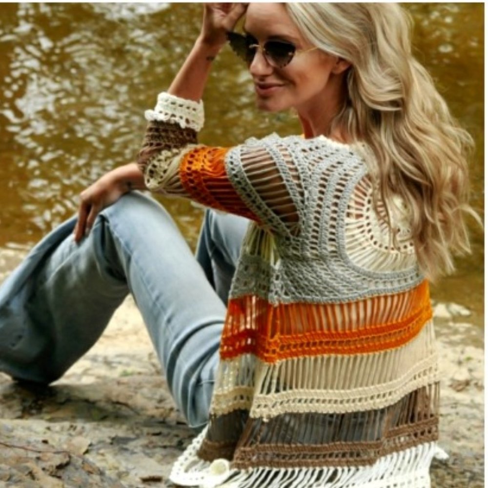NWOT BOHO Crochet cardigan